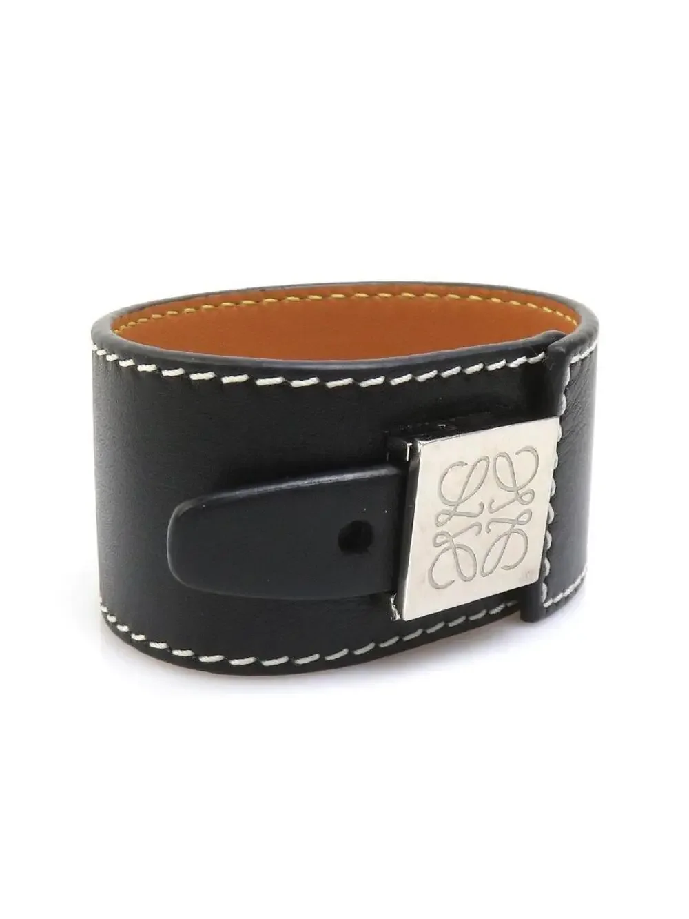 Auth Loewe Anagram Bracelet #303039L14B